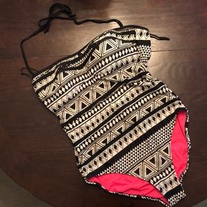 Jessica Simpson Geo Print Studded One Piece